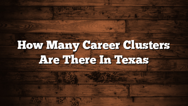 How Many Career Clusters Are There In Texas