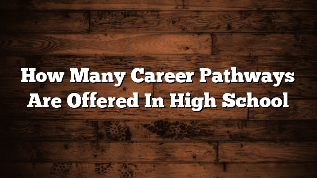 How Many Career Pathways Are Offered In High School